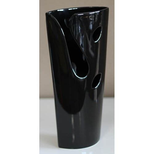 Keramická váza Spring mood, čierna