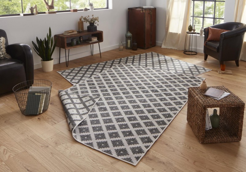 Bougari - Hanse Home koberce Kusový koberec Twin-Wendeteppiche 103126 grau creme - 200x290 cm