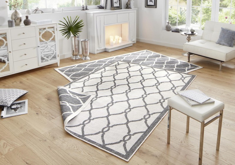 Bougari - Hanse Home koberce Kusový koberec Twin-Wendeteppiche 103121 grau creme - 80x150 cm
