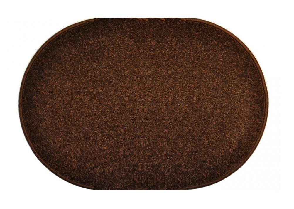 Vopi koberce Kusový hnědý koberec Eton ovál - 140x200 cm