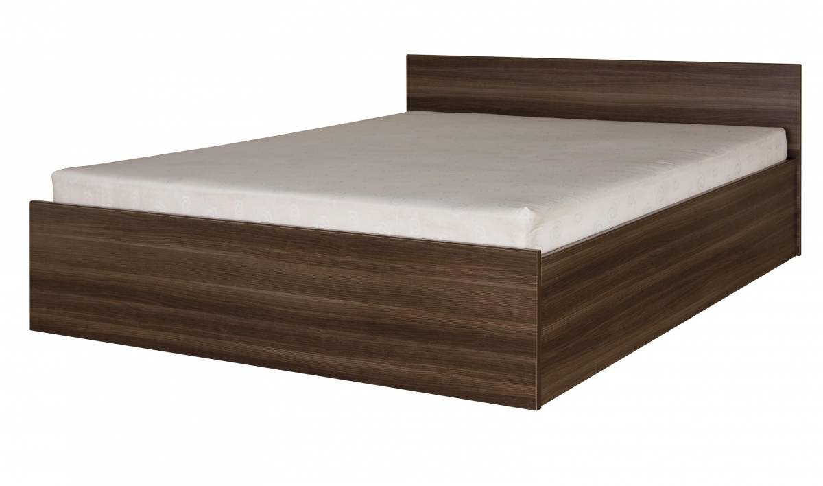 Manželská posteľ 140 cm I22 (jaseň tmavý) (s matracom a roštom)