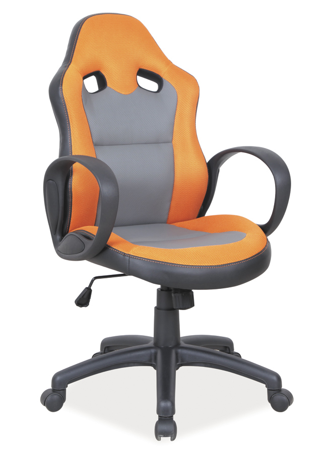 Kancelárske kreslo Q-054   Farba: Oranžová/čierna/sivá