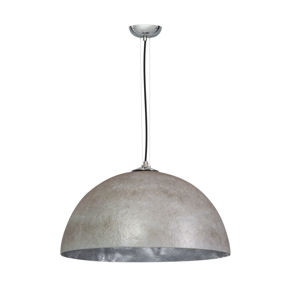 Sivo-strieborné stropné svietidlo ETH Mezzo Tondo, ⌀ 50 cm