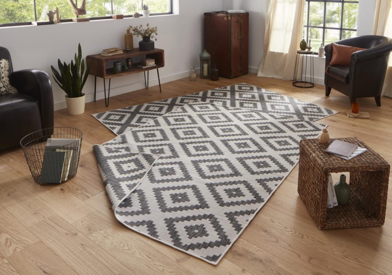 Bougari - Hanse Home koberce Kusový koberec Twin-Wendeteppiche 103132 grau creme - 160x230 cm