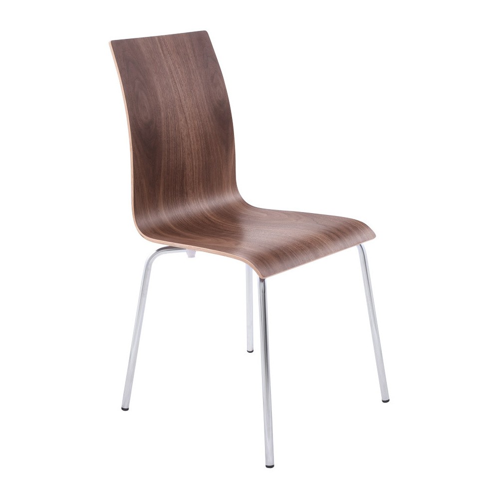 Jedálenský stolička so sedadlom v dekóre orechového dreva Kokoon Classic