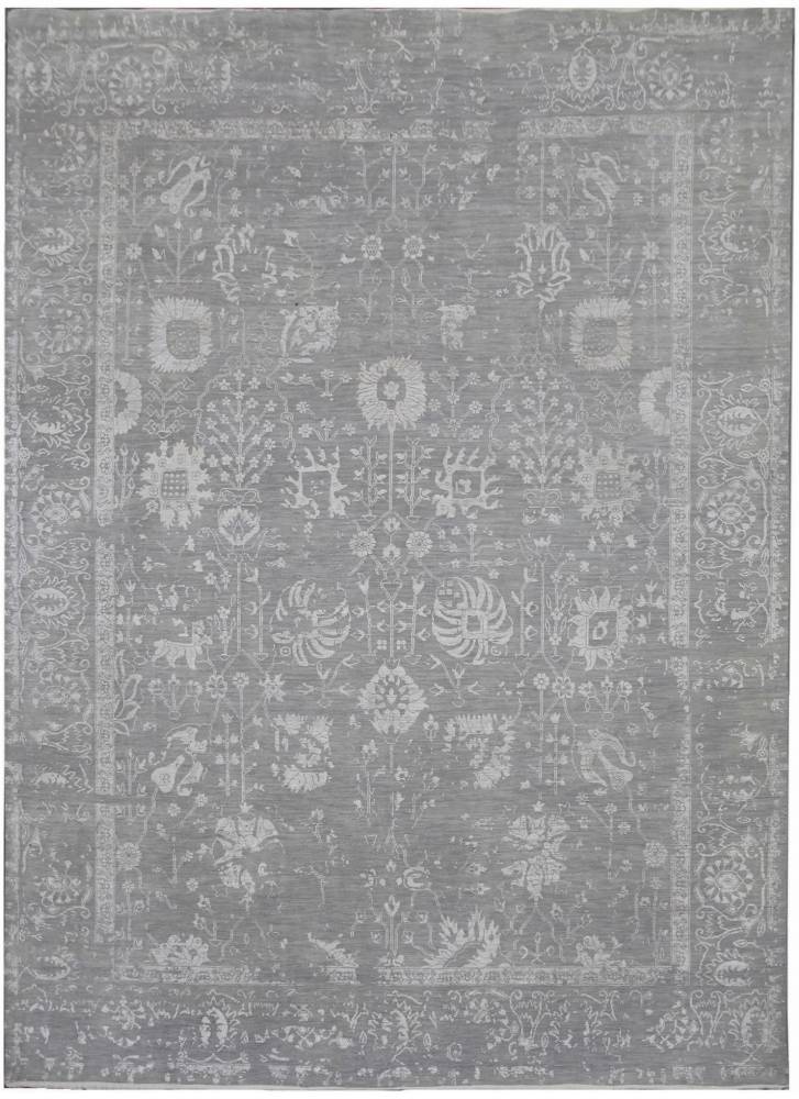 Diamond Carpets koberce Ručně vázaný kusový koberec Diamond DC-VASE 3 Silver/silver - 305x425 cm