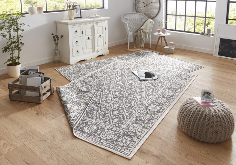 Bougari - Hanse Home koberce Kusový koberec Twin-Wendeteppiche 103116 grau creme - 80x150 cm