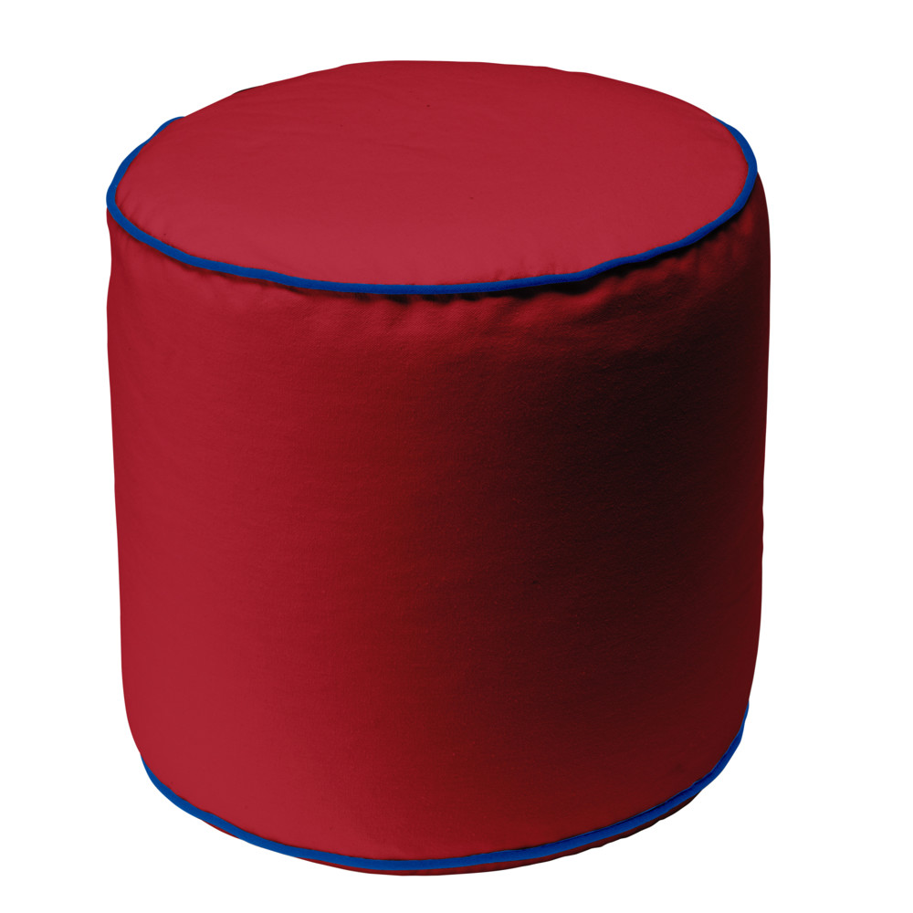 Červený puf 13Casa Bicolor Cylindre
