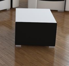 Moderná taburetka MOHITO čierna/biela