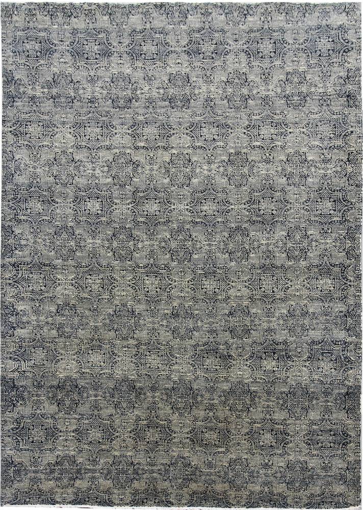 Diamond Carpets koberce Ručně vázaný kusový koberec Diamond DC-JK 1 SILVER/BLACK - 365x457 cm