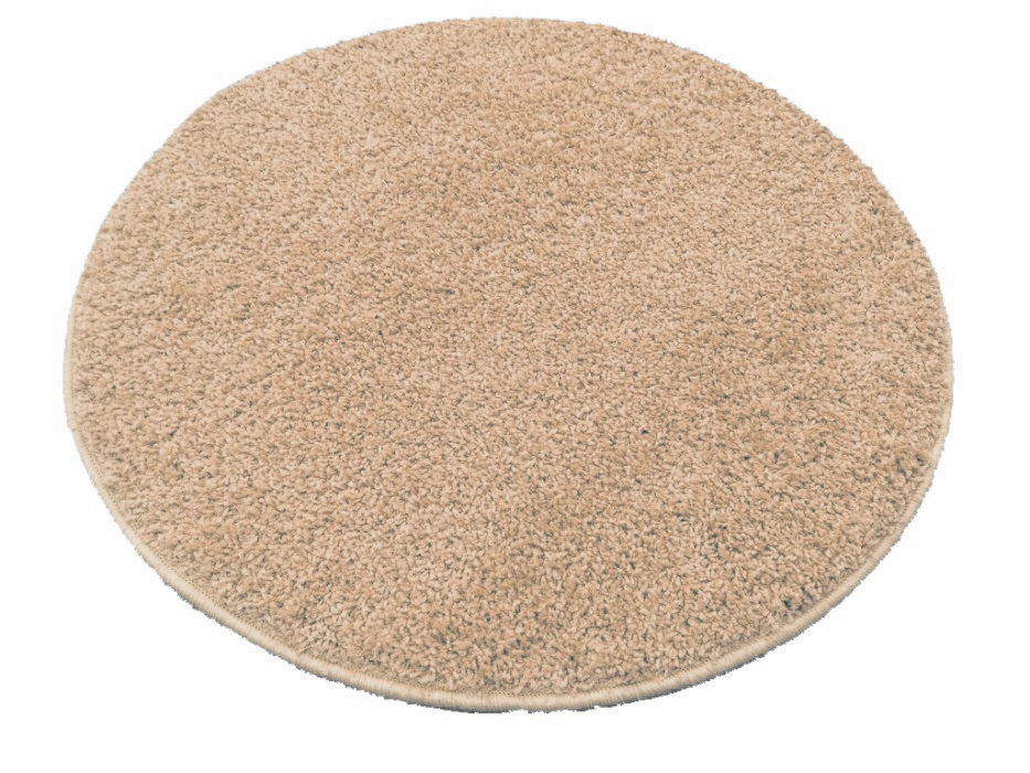 Vopi koberce Kusový kulatý koberec Color shaggy béžový - 80x80 (průměr) kruh cm