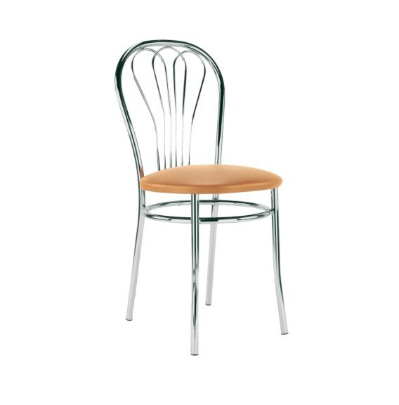 WIP VENUS jedálenská stolička - chróm / krémová