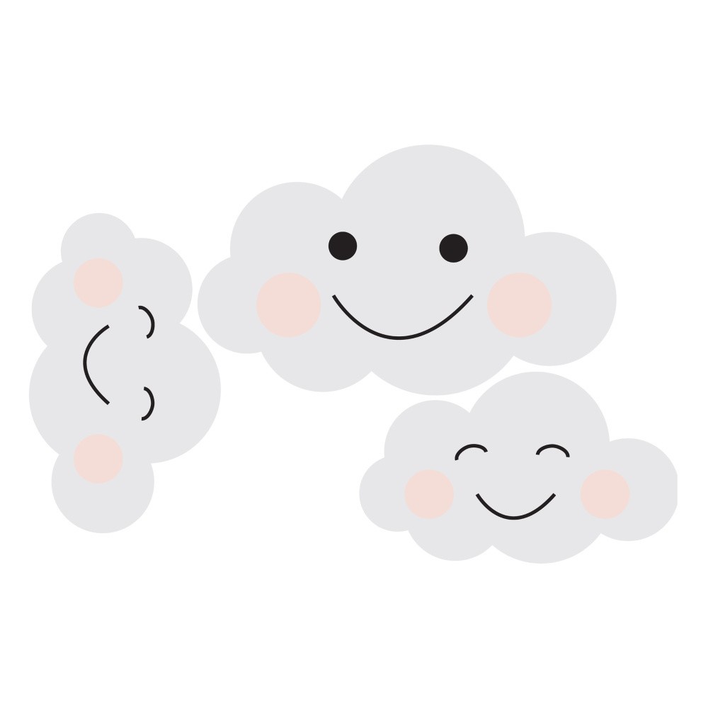 Nástenná samolepka Dekornik Clouds Smile