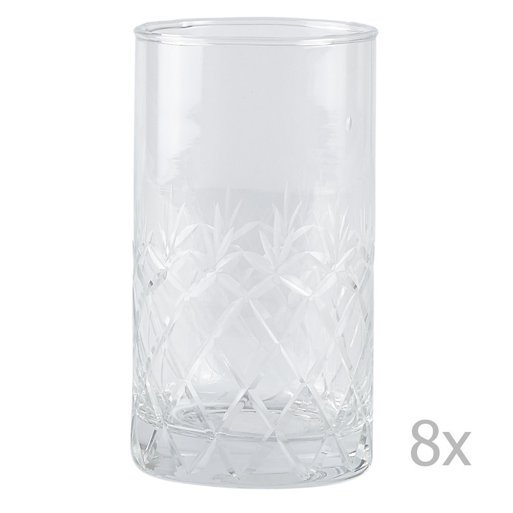 Sada 8 pohárov Galzone Glass