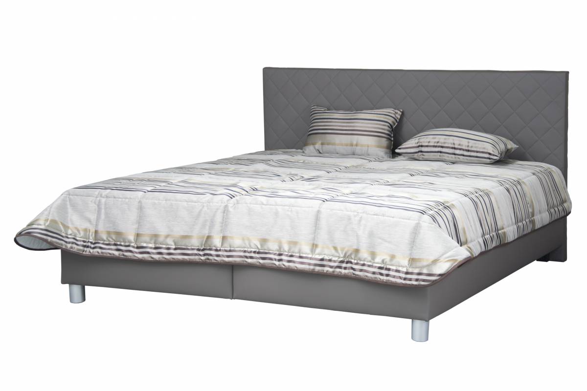 Manželská posteľ 180 cm Blanár Reflex (sivá) (s roštom a matracom IVANA)