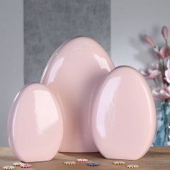 Bighome - Dekoratívne vajce SHINE, 40 cm - ružová