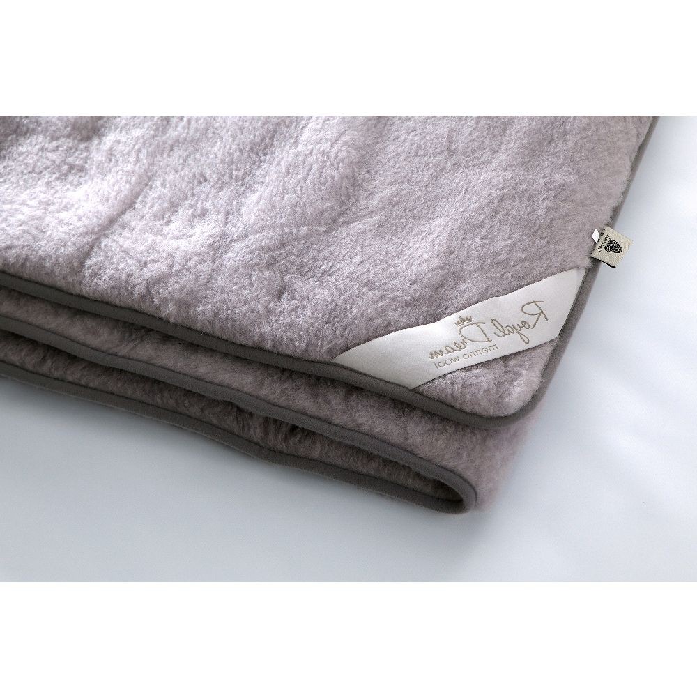 Sivá vlnená deka Royal Dream Merino, 90 x 200 cm