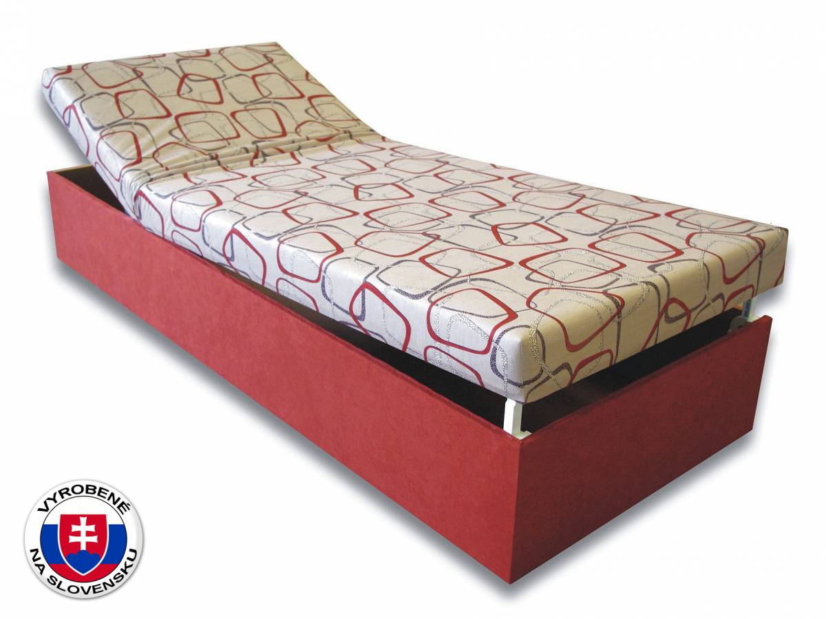 Jednolôžková posteľ (váľanda) 90 cm Darina (Tehlová 41 + Dodo 1008)