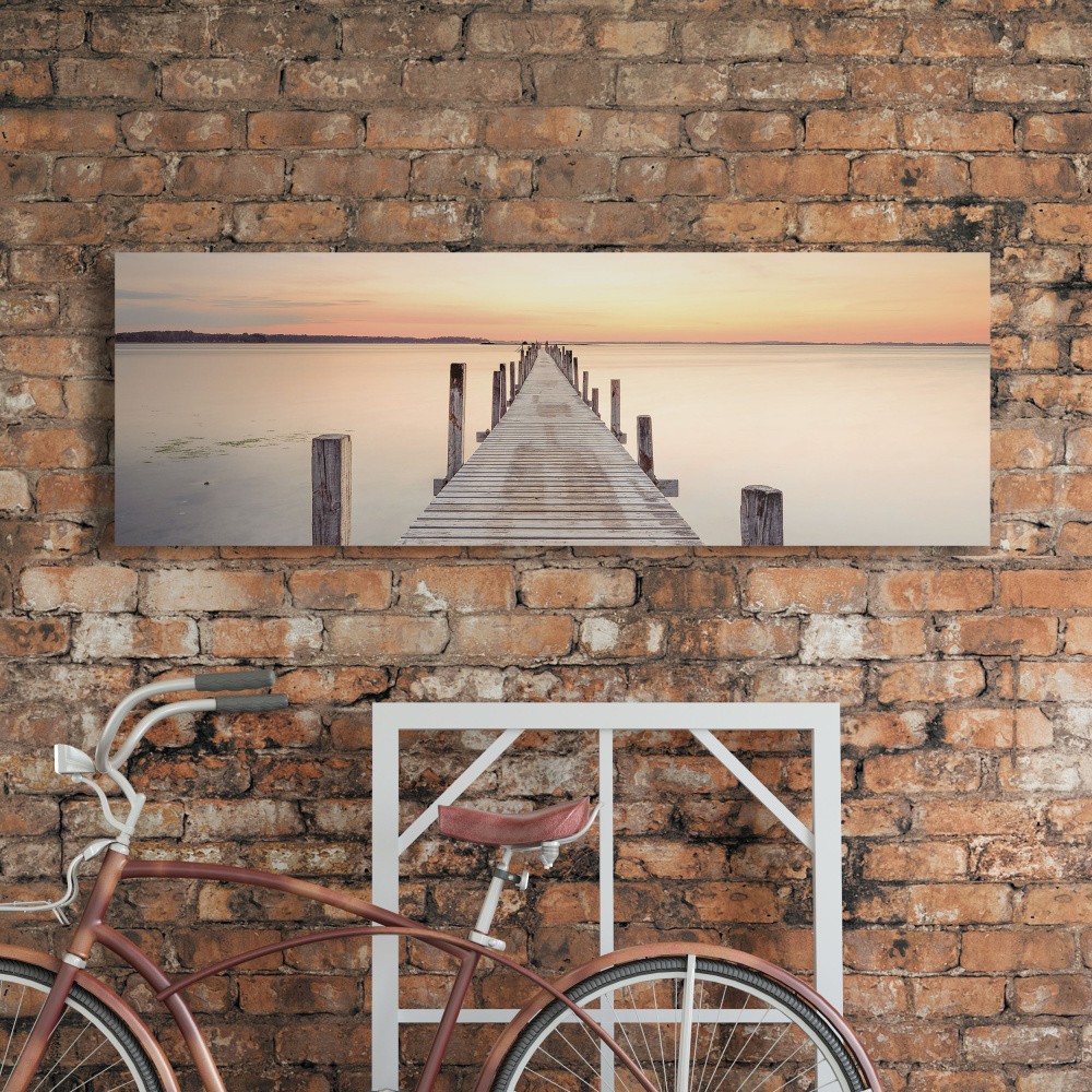 Obraz na plátne OrangeWallz Lake Bridge, 52 x 156 cm
