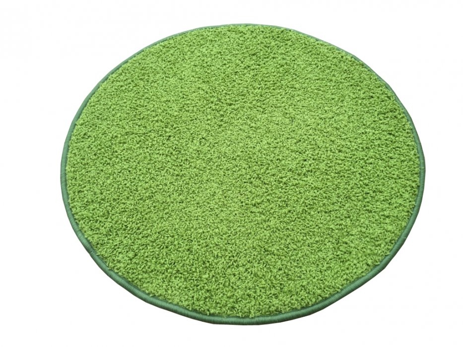 Vopi koberce Kusový kulatý koberec Color shaggy zelený - 160x160 (průměr) kruh cm