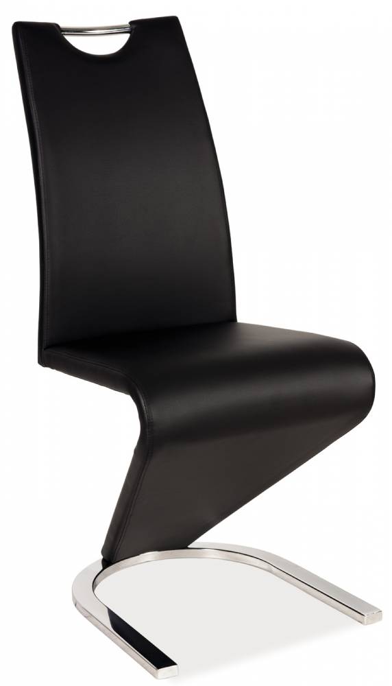 Jedálenská stolička H-090 (ekokoža čierna)