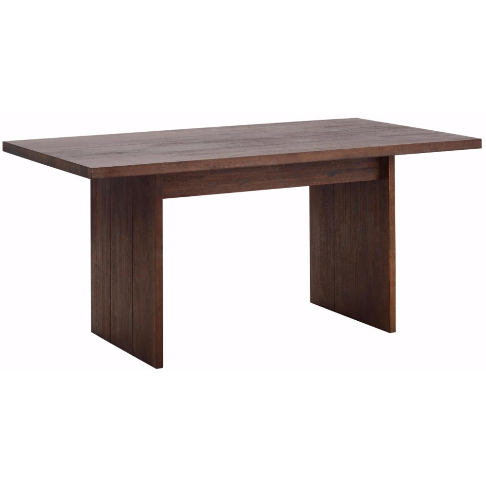 Tmavohnedý jedálenský stôl z masívneho akáciového dreva Størra Lai, 90 x 160 cm