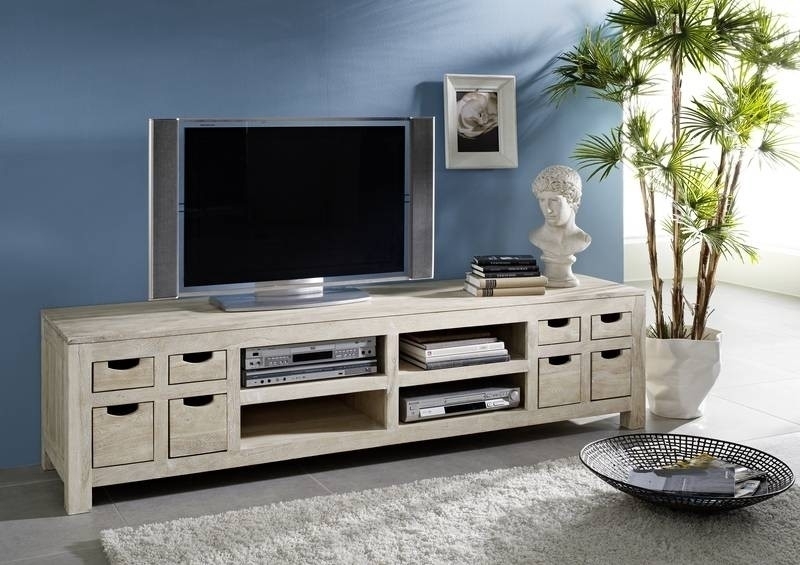 NATURE WHITE TV stolík #42 lakovaný agátový nábytok