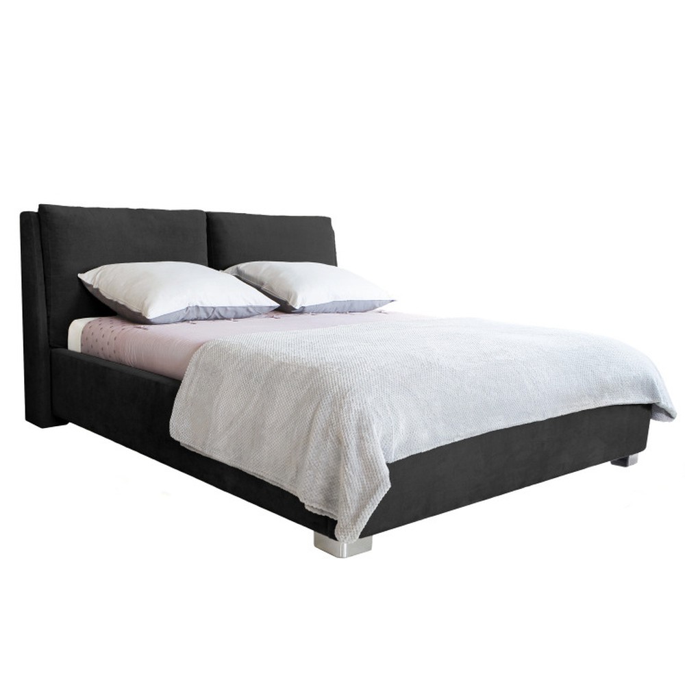 Čierna dvojlôžková posteľ Mazzini Beds Vicky, 180 x 200 cm