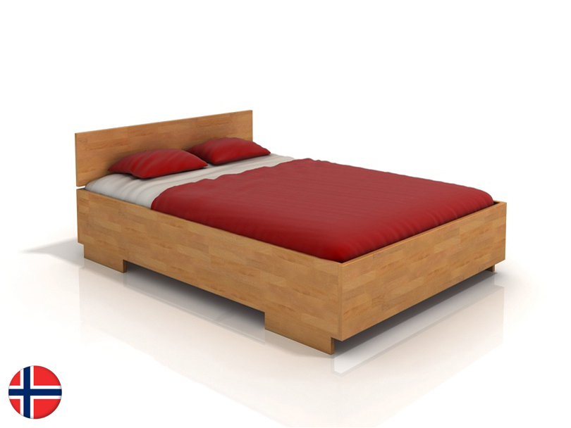 Manželská posteľ 160 cm Naturlig Larsos High (buk) (s roštom)