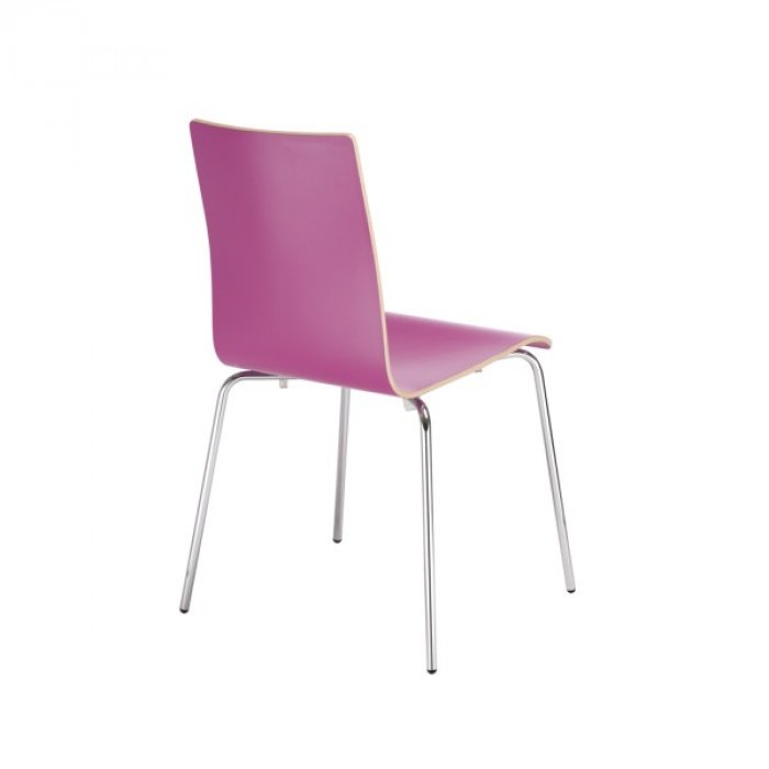 NOWY STYL CAFE VII jedálenská stolička - fialová (U337) / chróm