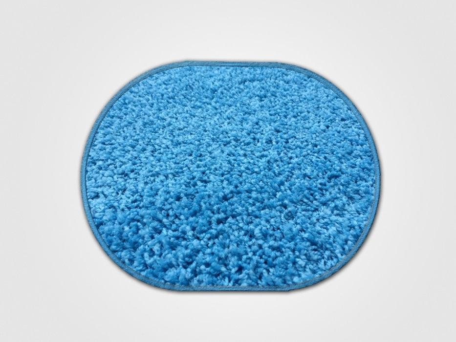 Vopi koberce Kusový koberec Color shaggy modrý ovál - 80x150 cm