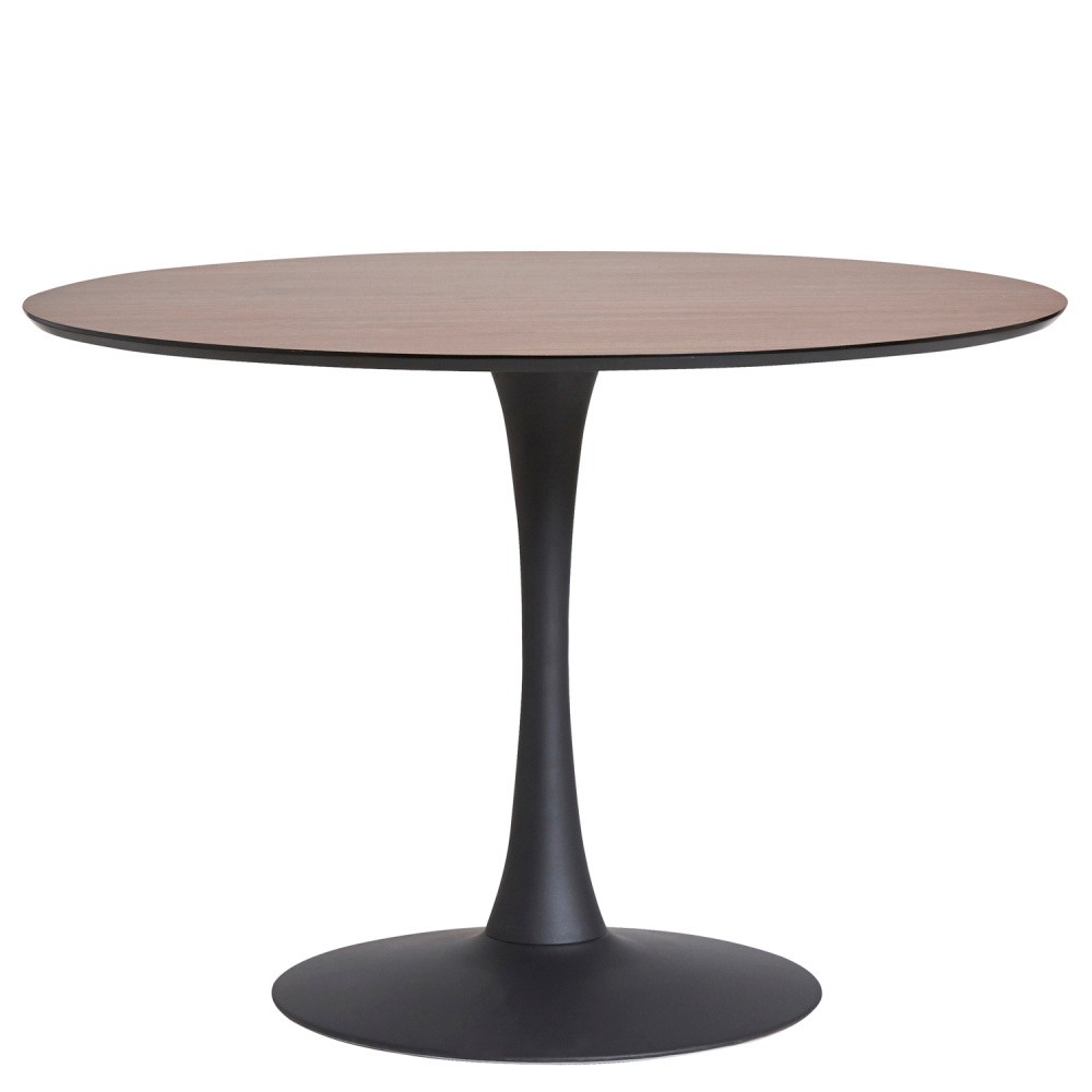 Okrúhly jedálenský stôl s doskou v orechovom dekóre Marckeric Oda, ⌀ 110 cm