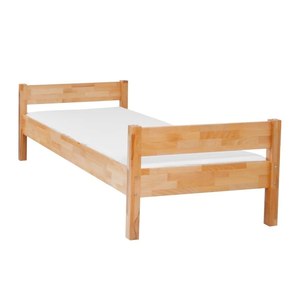 Detská jednolôžková posteľ z masívneho bukového dreva Mobi furniture Mia, 200 × 90 cm