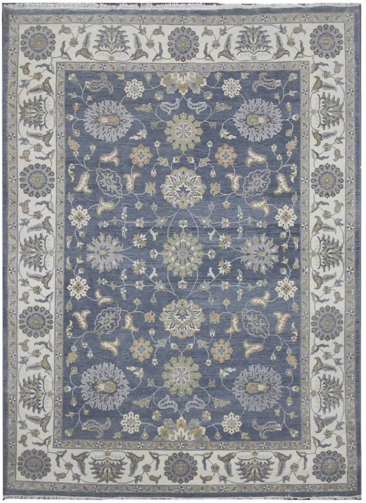 Diamond Carpets koberce Ručně vázaný kusový koberec Diamond DC-ZIGLER Jeans blue/ivory - 180x275 cm
