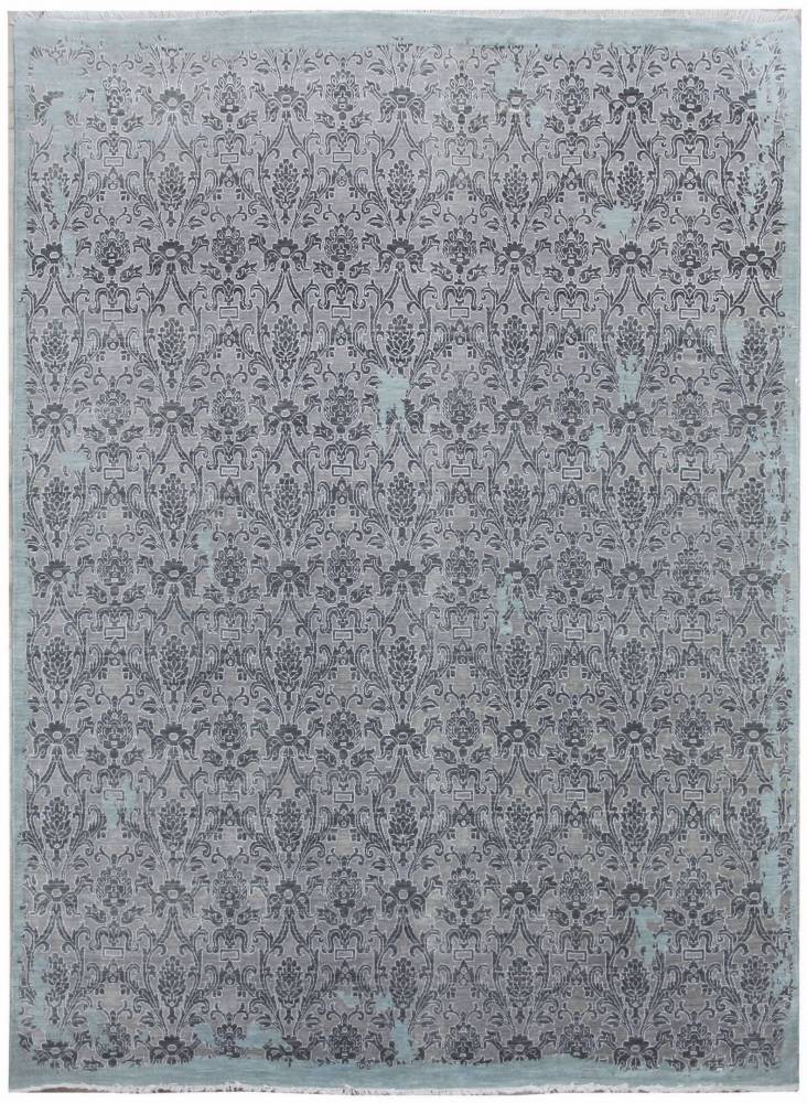 Diamond Carpets koberce Ručně vázaný kusový koberec Diamond DC-M 5 Light grey/aqua - 365x457 cm