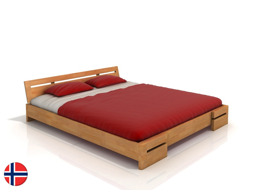 Manželská posteľ 180 cm Naturlig Bokeskogen (buk) (s roštom)