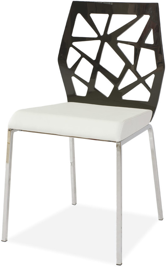 Jedálenská stolička SEMJON - čierna/biela