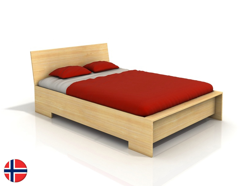 Manželská posteľ 200 cm Naturlig Lekanger High (borovica) (s roštom)