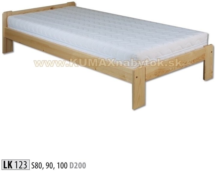 Jednolôžková masívna posteľ LK 123 S100