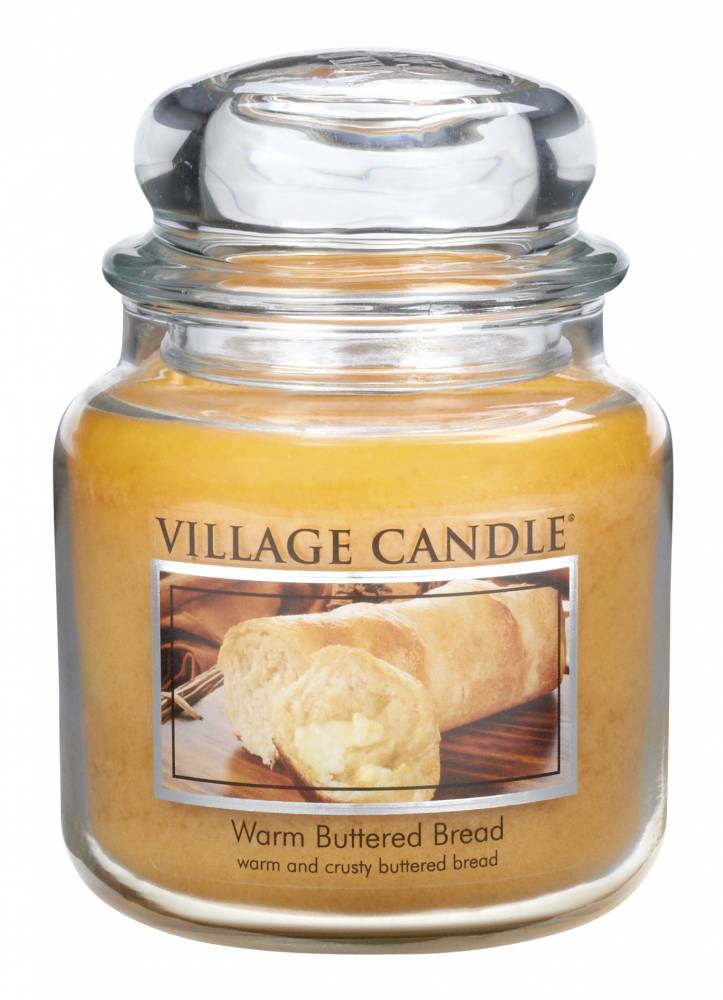 Village Candle Vonná svíčka ve skle, Teplé máslové houstičky - Warm Buttered Bread, 397 g, 397 g