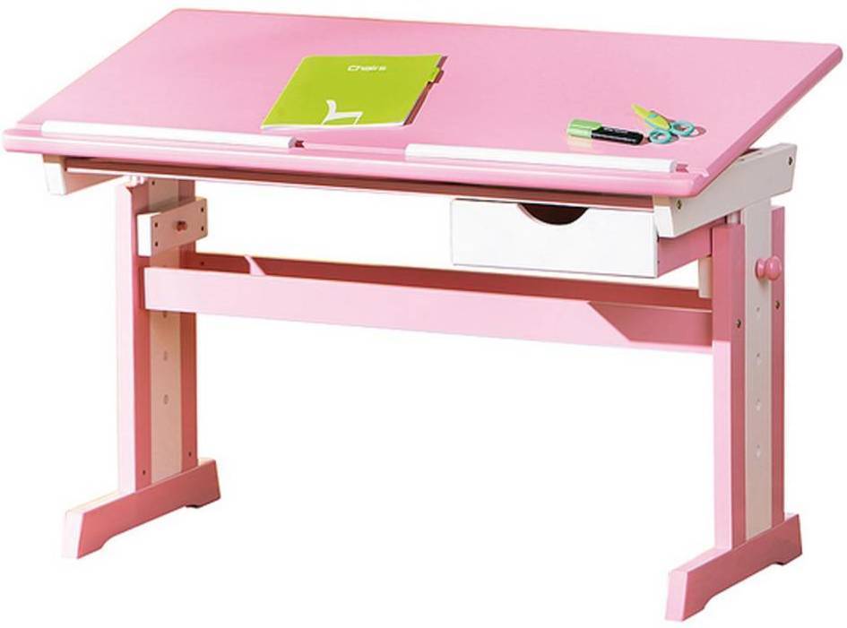 Cecilia - písací stôl ružovo / biely