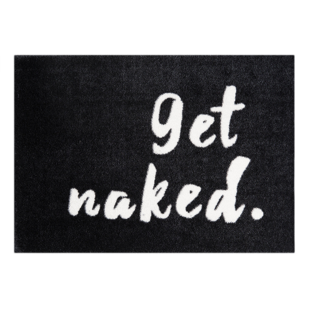 Čierny rohožka Mint Rugs  StateMat Get Naked, 50 x 75 cm