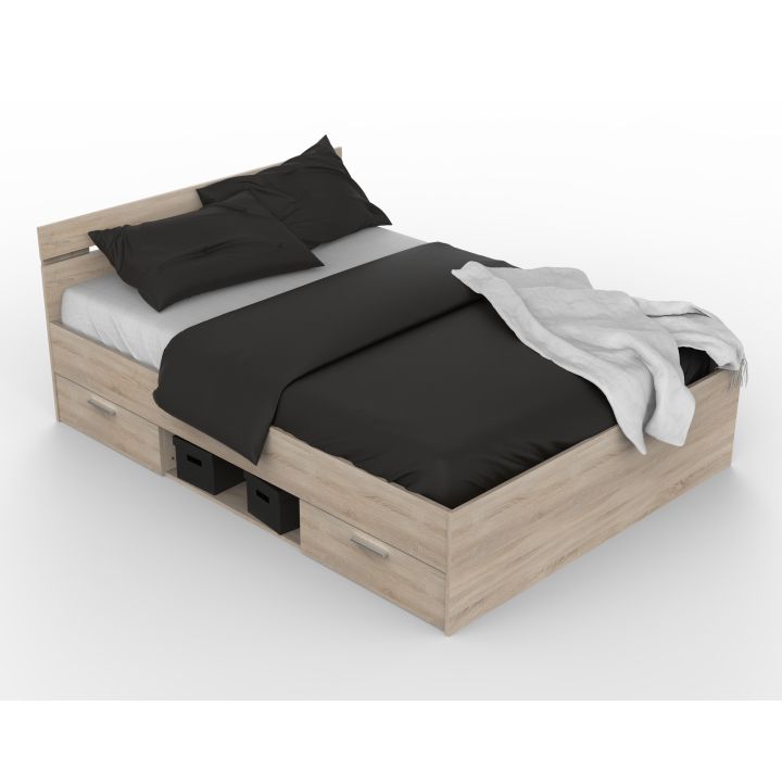 Manželská posteľ 140 cm Michigan (dub sonoma)