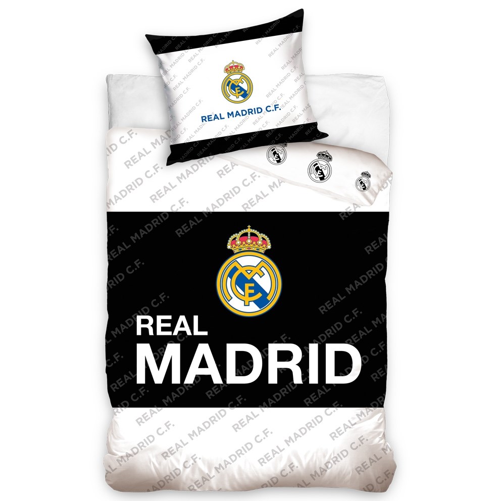 Tip Trade bavlnené obliečky Real Madrid Black Belt, 160 x 200 cm, 70 x 80 cm