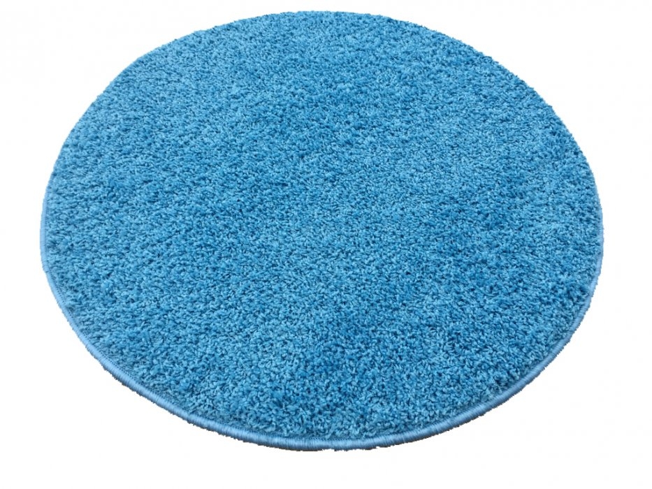 Vopi koberce Kusový kulatý koberec Color shaggy modrý - 100x100 (průměr) kruh cm