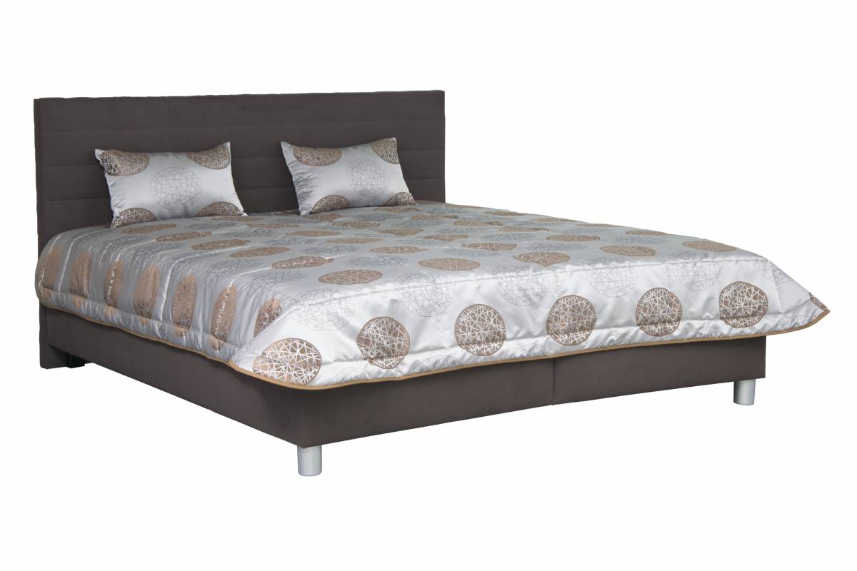 Manželská posteľ 180 cm Blanár Mirka (tmavosivá) (s roštom a matracom NELLY PLUS)