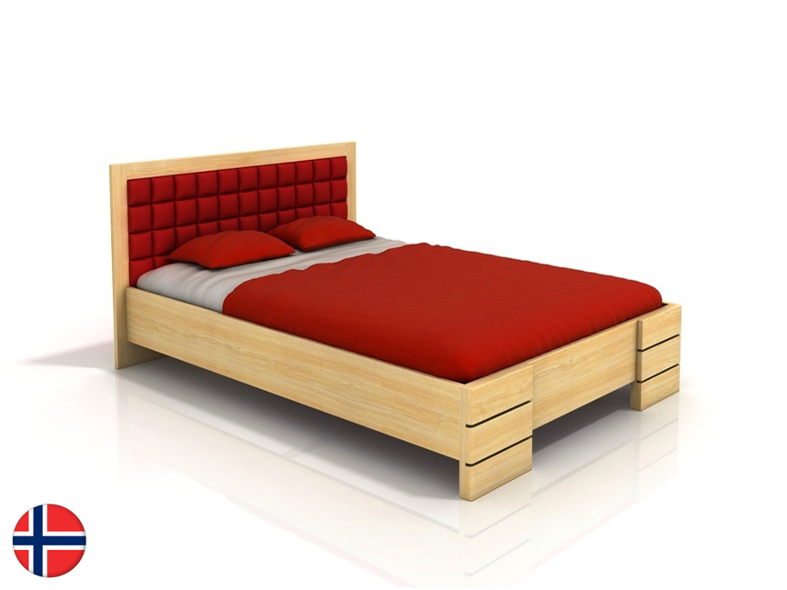 Manželská posteľ 160 cm Naturlig Storhamar High (borovica) (s roštom)