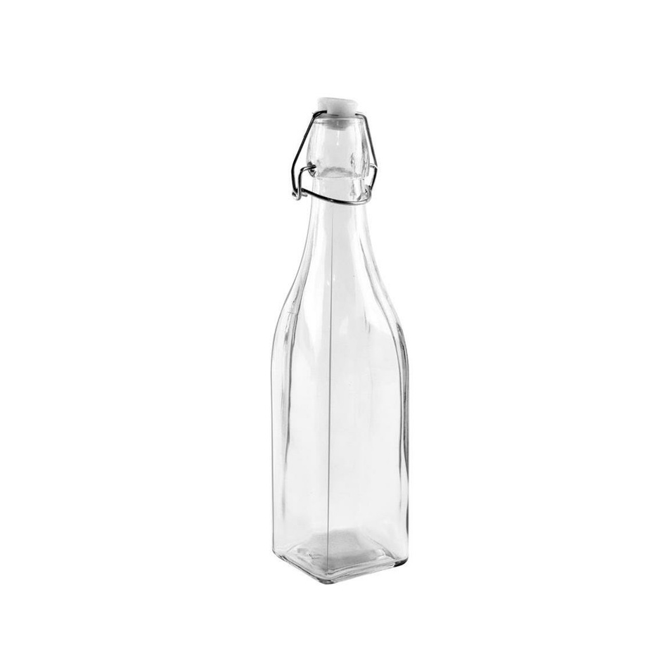 ORION Fľaša sklo CLIP uzáver 0,53 l hranatá