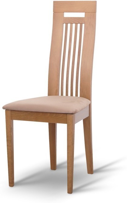 Drevená stolička, dub/látka hnedá, EDINA