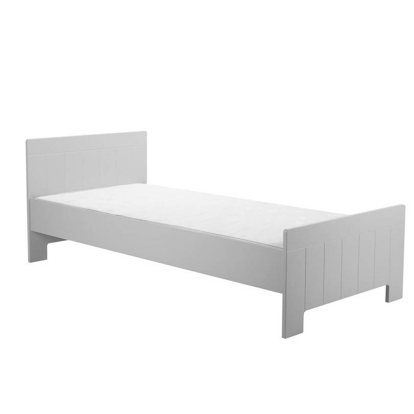 Sivá jednolôžková posteľ Pinio Calmo, 200 x 90 cm